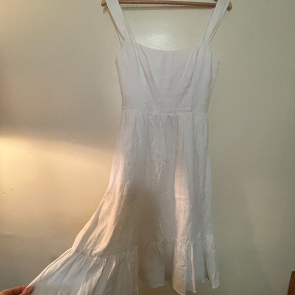 Reformation - Bucatini White Linen Dress- Size 6 - Picture 5 of 8